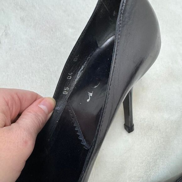 Dior Era Galliano Vintage Y2K Pointed Toe Black and With Leather Made in Italy - Picture 6 of 8